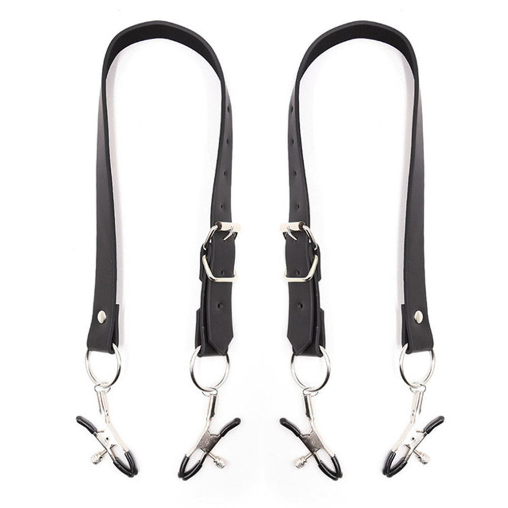 Leatherwork Clamp - 女性のためのセクシーな唇のスプレッダークリップ,胸の乳首クランプ,ボンデージ,革の緊縛,フェチ,エロティックなツール,大人のおもちゃ,大人のゲーム