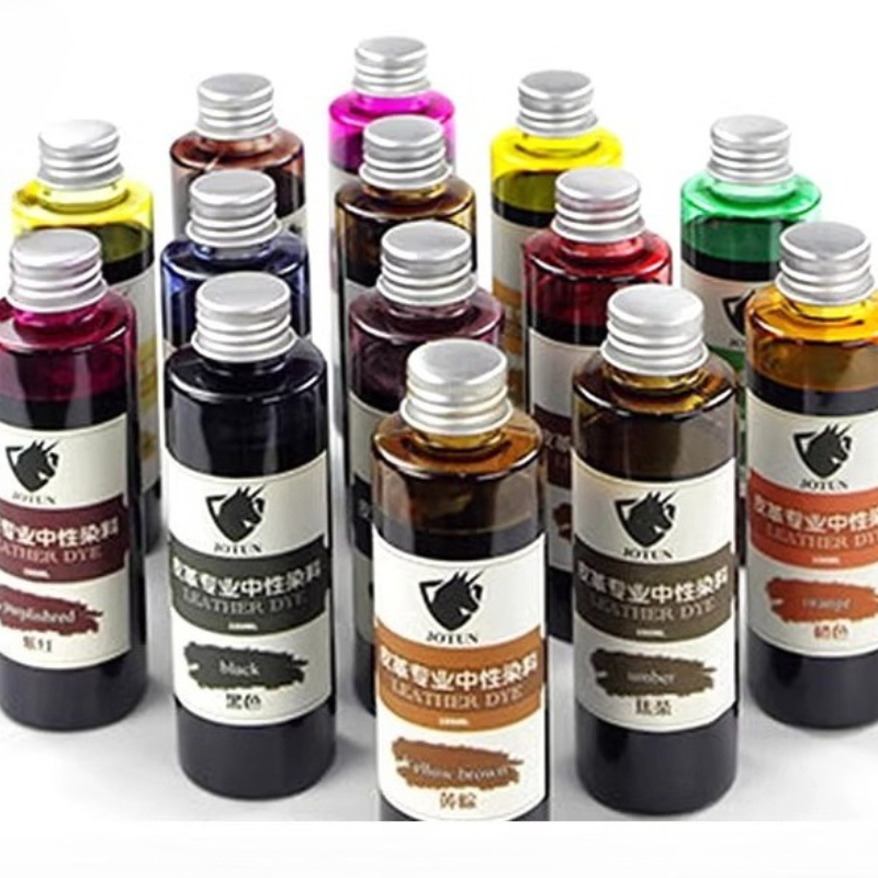 Leather Dye Finish - 革染めカラー塗料 DIY レザーアート製品修理 染色剤 調整可能な希釈アルコール革染め