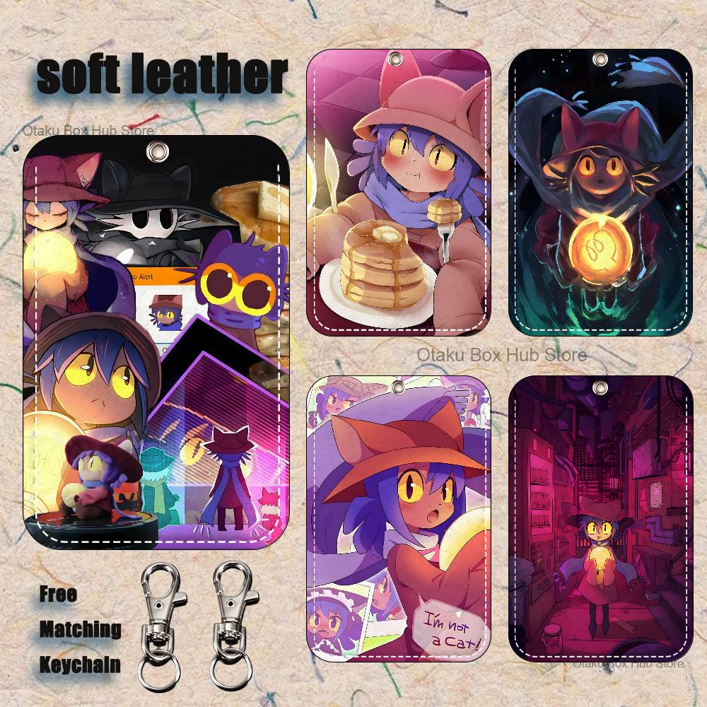 Leather Works - アニメ N-Niko O-OneshotS ホルダーキーホルダー銀行ビジネスワークカードホルダー学生カード保護ケースバスカード