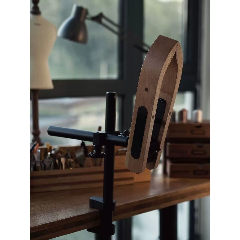 Leatherwork Clamp - 木製革縫いクランプスタンド DIY手作り革工芸ホルダー 革の縫い付け固定作業用ツール