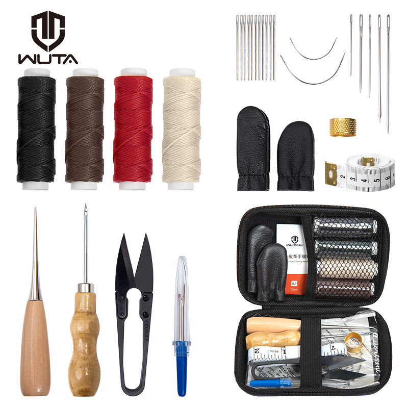 Leatherwork Tool Kit - Wuta-革修理キット,家具の修理,ソファの修理作業ツールのセット,手工芸品のステッチ