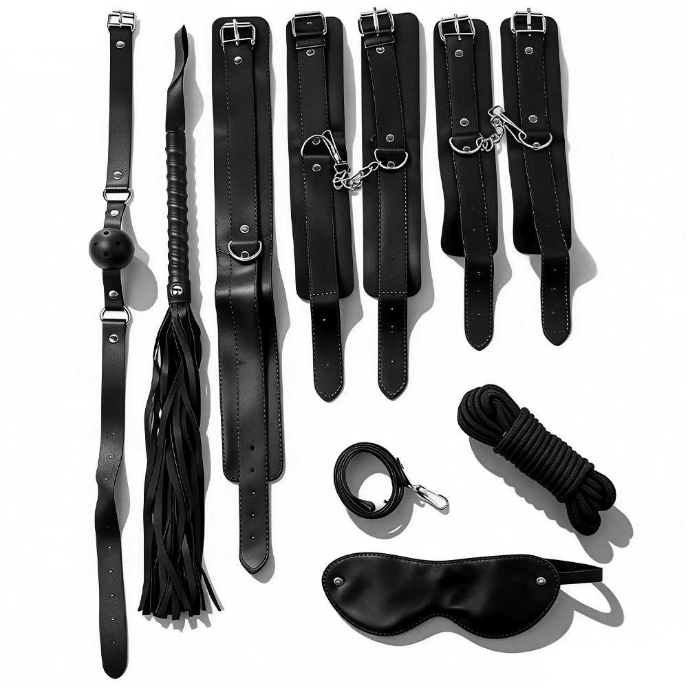 Leatherwork Tool Kit - SMパーティーセット 大人用セックス玩具 拘束用手錠 奴隷用具 セクシーな手首から足首までのカフス 足を開く手用玩具
