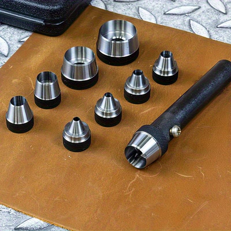 10個入り中空パンチセット、頑丈な革用穴あけツール、交換可能 - Leatherwork Punch のレビューと価格