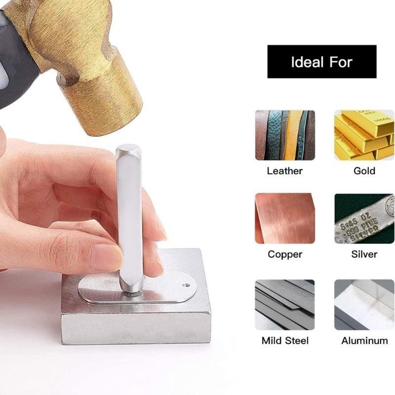 A52E 多目的 2 十字パターン頑丈なスチールスタンプ 3 - Leatherwork Jewelry のレビューと価格