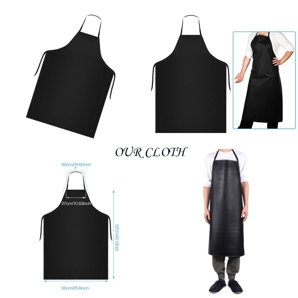 オイルプルーフ防水エプロンPUレザーエプロン食器洗いラボ肉屋 - Leatherwork Apron のレビューと価格