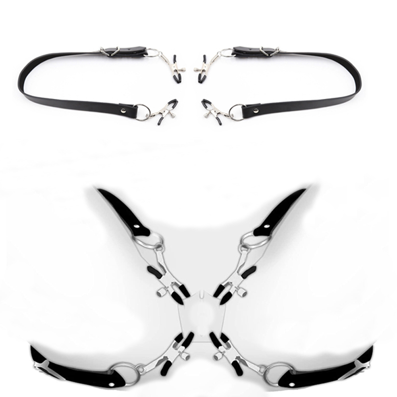 黒革ストラップハーネス陰唇クリップ乳首クランプ緊縛奴隷フェチ - Leatherwork Clamp のレビューと価格