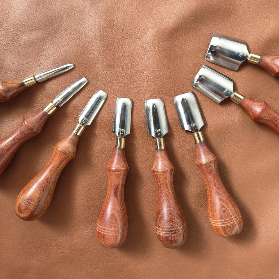 手作り革細工用ツール、手押し式丸めナイフ、浅型丸型革裁断カッ - Round Knife Leatherwork のレビューと価格