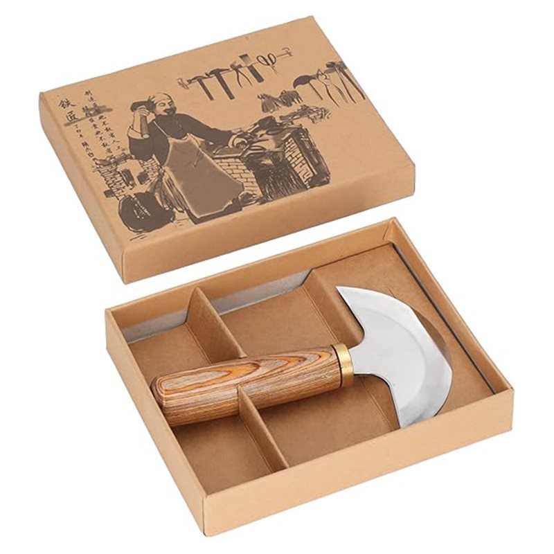 AB41-革細工用ナイフ用木製ハンドル-丸型ヘッド、両刃、革 - Round Knife Leatherwork のレビューと価格