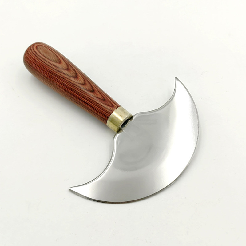 プロの革のナイフ,半円形の刃,手工芸品,木製のハンドル,切削 - Round Knife Leatherwork のレビューと価格
