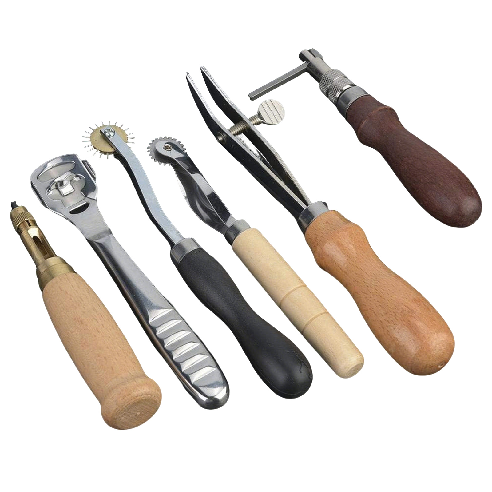 革工具セット、19点入り革工芸キット、縫製・打ち抜き・切断用 - Leatherwork Punch のレビューと価格