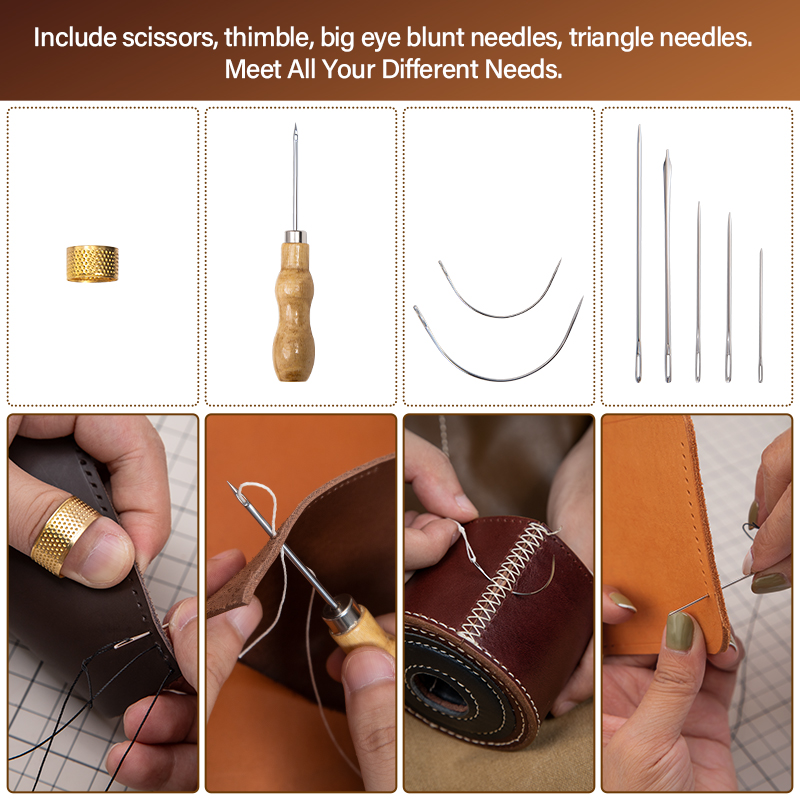 Wuta-革修理キット,家具の修理,ソファの修理作業ツールの - Leatherwork Tool Kit のレビューと価格