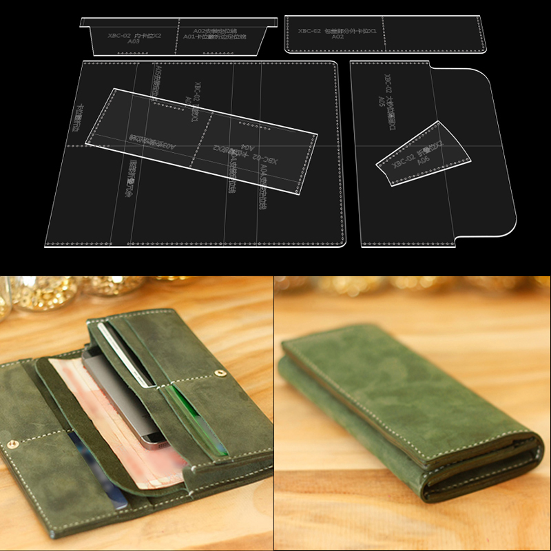 YOMDID 長財布テンプレート革ツール耐久性のあるアクリル - Leatherwork Tool Kit のレビューと価格