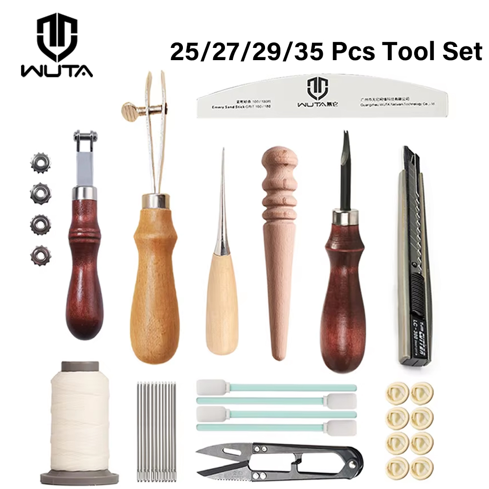 Wuta-プロのレザークラフトツールキット,25/27/29 - Leatherwork Punch のレビューと価格