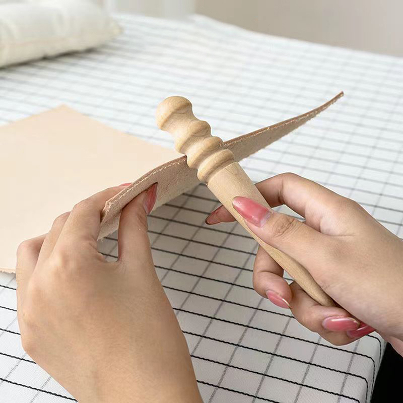 1PC 木製レザーソリッドウッドラウンドバーニッシングエッジ - Leatherwork Tool Kit のレビューと価格